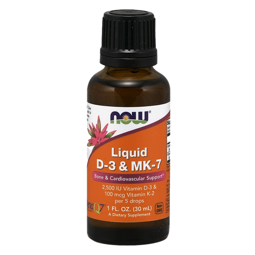 NOW Foods Liquid D-3 & MK-7 - 30 ml. - Vitamins & Minerals at MySupplementShop by NOW Foods