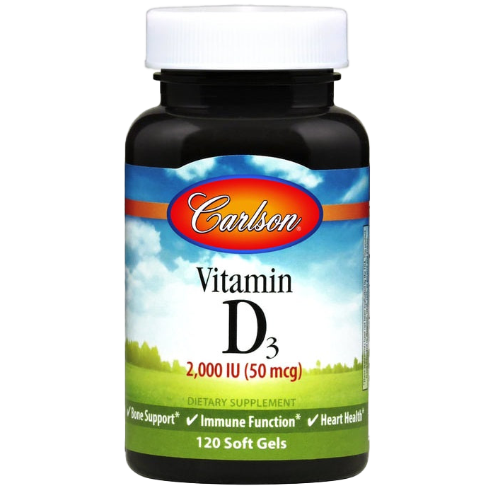 Carlson Labs Vitamin D3, 2000 IU - 120 softgels