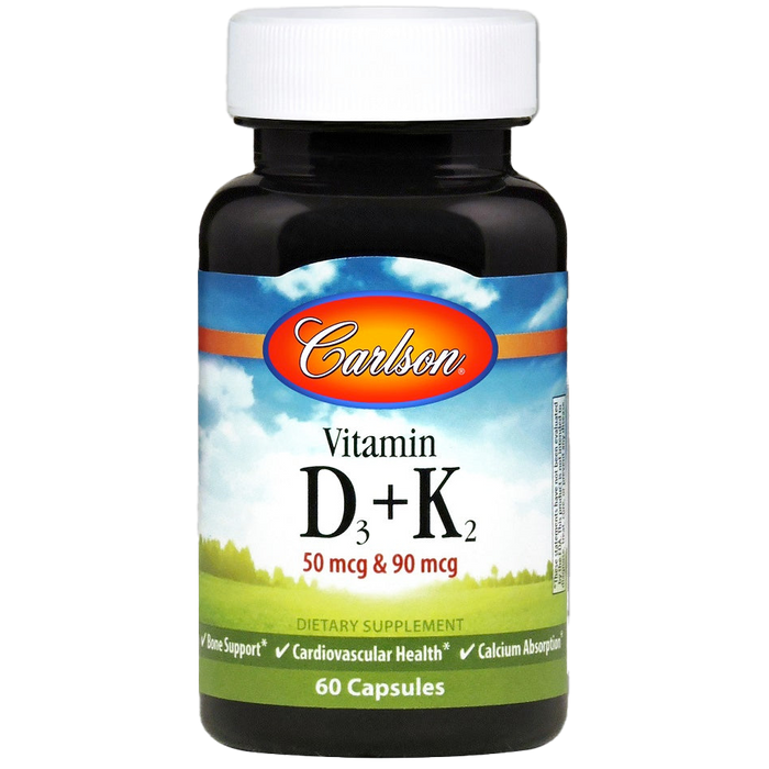 Carlson Labs Vitamin D3 + K2 - 60 caps