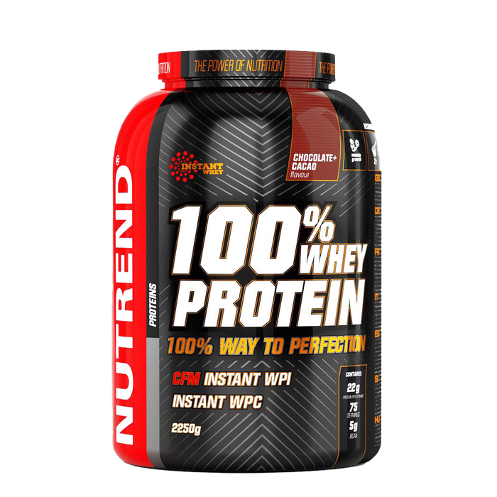 Nutrend 100 % Molkenprotein, Schokoladenkakao – 2250 Gramm