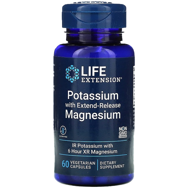 Life Extension Kalium mit Magnesium mit verlängerter Freisetzung – 60 Kapseln