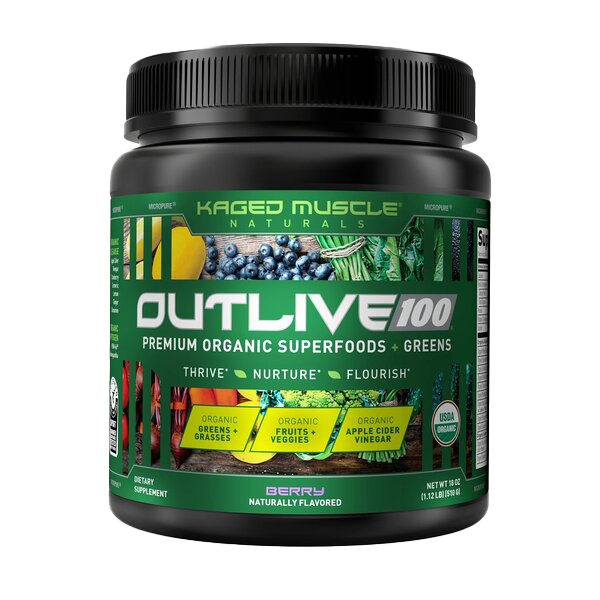 Kaged Muscle Outlive 100, Beere – 510 Gramm