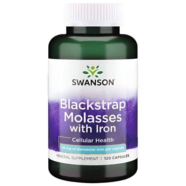 Swanson Blackstrap Molasses with Iron, 29mg - 120 caps