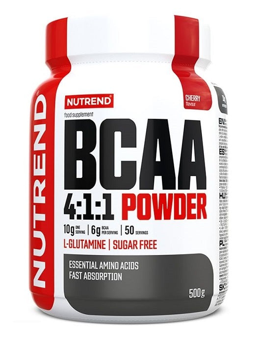 Nutrend BCAA 4:1:1 Powder Cherry 500g for Muscle Maintenance | Premium Protein Supplement Powder at MYSUPPLEMENTSHOP