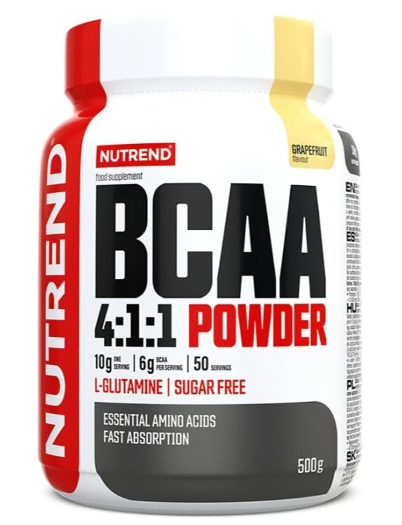 Nutrend BCAA 4:1:1 Powder Grapefruit 500g for Endurance | Premium Protein Supplement Powder at MYSUPPLEMENTSHOP