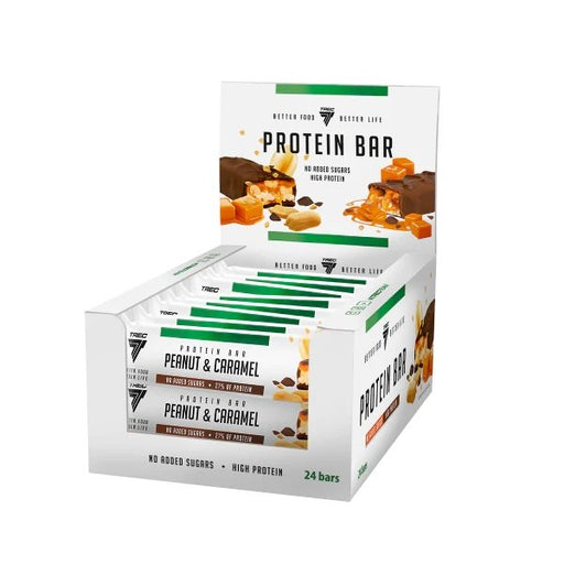 Trec Nutrition Protein Bar, Peanut & Caramel - 24 x 49g - Sports Supplements at MySupplementShop by Trec Nutrition