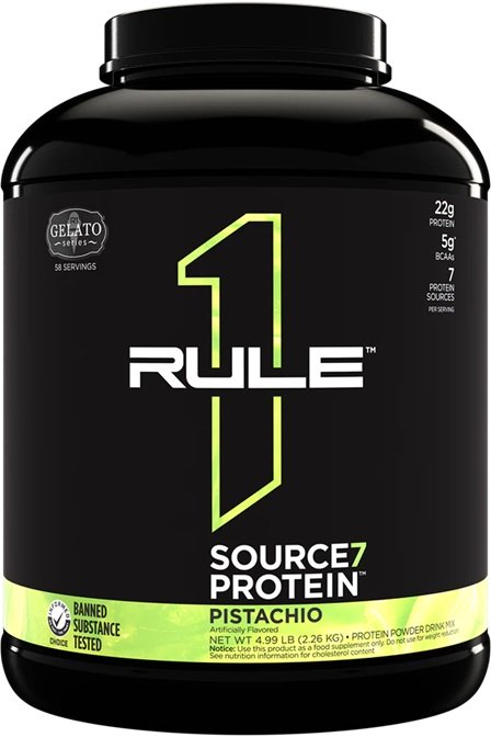 Rule One Source7 Protein, Pistachio Gelato - 2260g - Protein Blends at MySupplementShop by Rule One