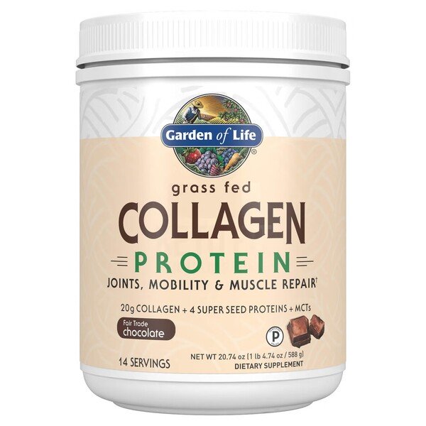 Grass Fed Collagen Protein, Chocolate - 588g - Sports Nutrition at MySupplementShop by Garden of Life