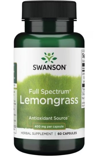 Swanson Full Spectrum Lemongrass, 400mg (EAN 087614119311) - 60 caps