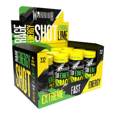 Rage Energy Shot, Lemon & Lime - 12 x 60 ml. - Default Title - Pre & Post Workout at MySupplementShop by Warrior