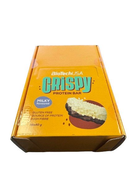 Crispy Protein Bar, Milky - 16 x 40g - Default Title - Protein Bars at MySupplementShop by BioTechUSA