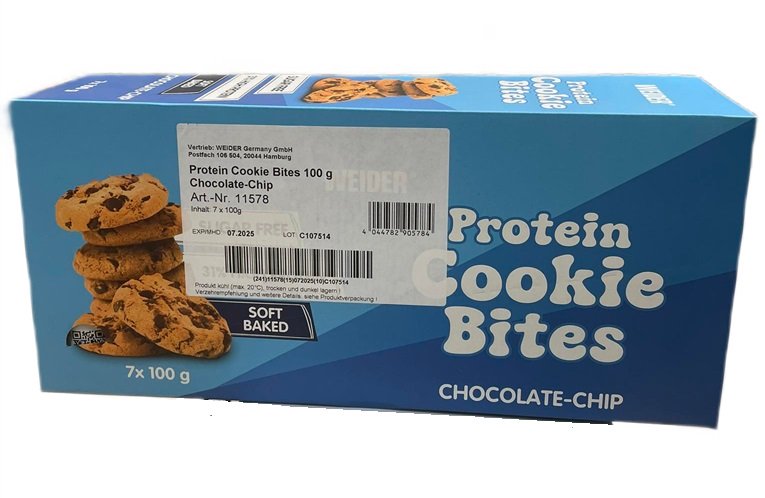 Protein Cookie Bites, Chocolate Chip - 7 x 100g - Default Title - Health Foods at MySupplementShop by Weider