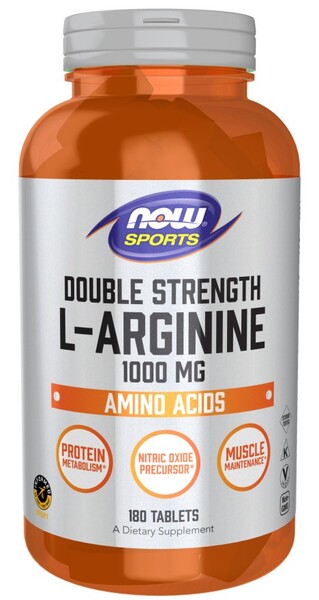 NOW Foods L-Arginine, 1000mg - 180 tablets - Vitamins & Supplements at MySupplementShop by NOW Foods