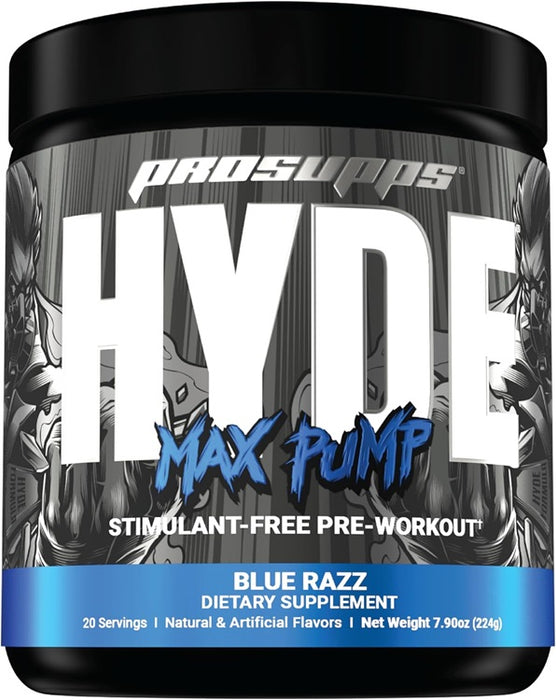 Pro Supps Hyde Max Pump, Blue Razz (EAN 810034812117) - 224g - Vitamins & Supplements at MySupplementShop by Pro Supps