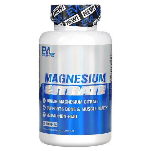 EVLution Nutrition Magnesium Citrate - 60 vcaps - Default Title - Health and Wellbeing at MySupplementShop by EVLution Nutrition