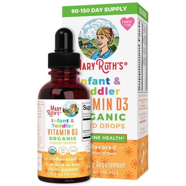 MaryRuth Organics Organic Infant & Toddler Vitamin D3 Liquid Drops - 15 ml.