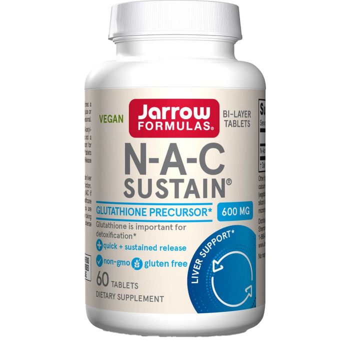 Jarrow Formulas NAC Sustain, 600 mg – 60 Tabletten