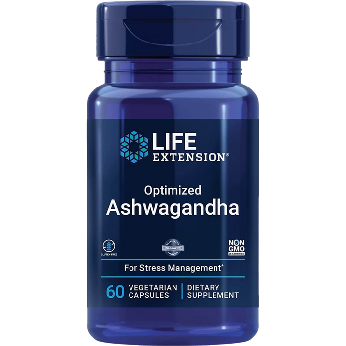 Life Extension Optimized Ashwagandha 60 Vegetarian Capsules