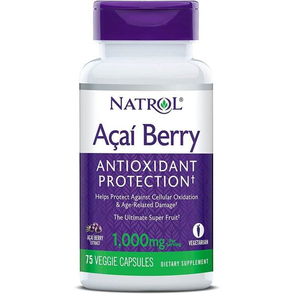 Natrol Acai Berry 1,000mg 75 Veggie Capsules | Premium Supplements at MYSUPPLEMENTSHOP