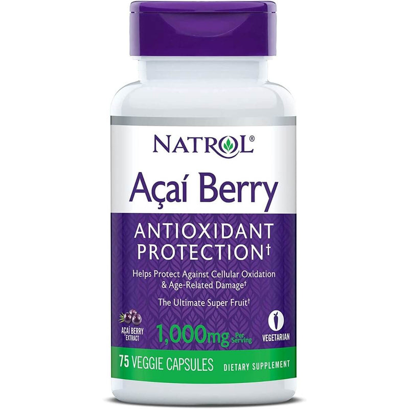 Natrol Acai Berry 1,000mg 75 Veggie Capsules | Premium Supplements at MYSUPPLEMENTSHOP