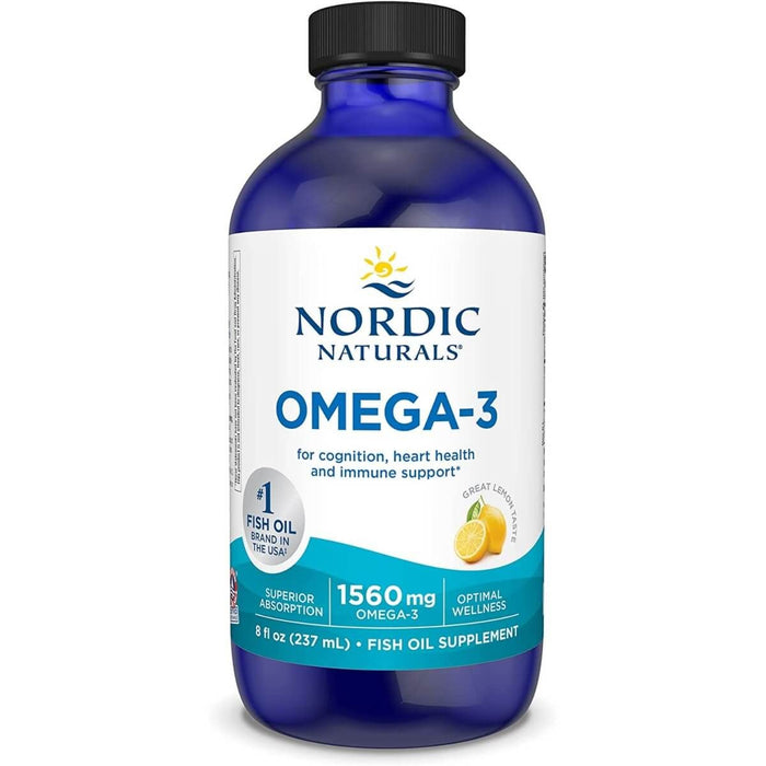 Nordic Naturals Omega-3 1560mg Lemon Flavour 237ml - Health and Wellbeing at MySupplementShop by Nordic Naturals