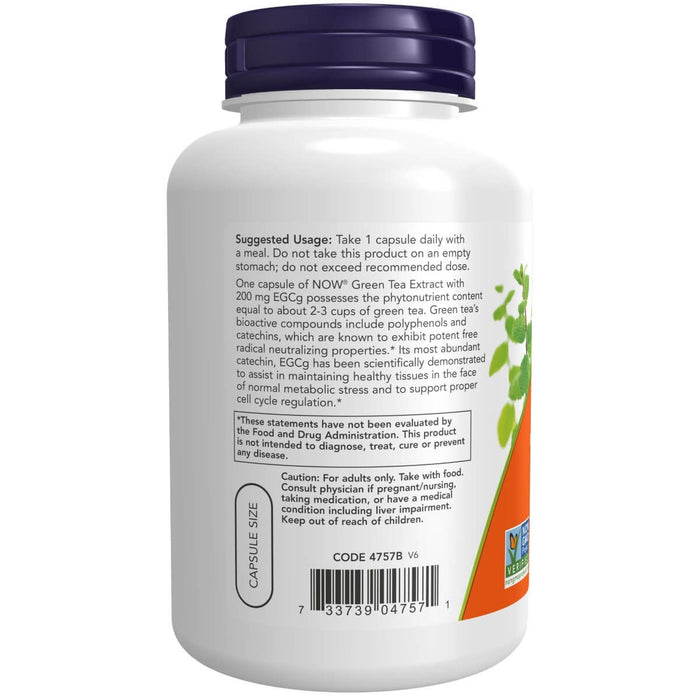 NOW Foods EGCg Green Tea Extract 400mg 180 Veg Capsules | Premium Supplements at MYSUPPLEMENTSHOP