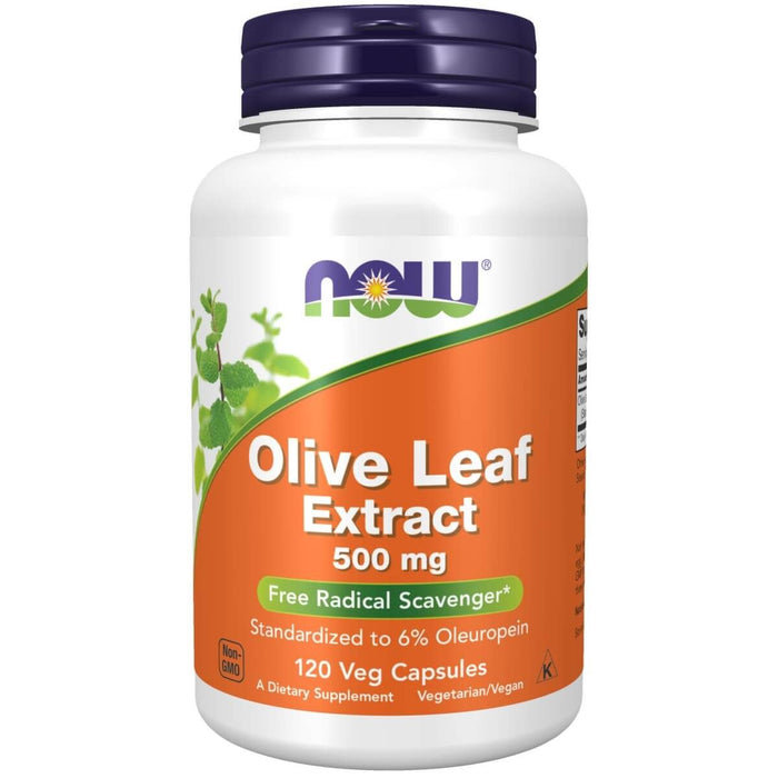 NOW Foods Olive Leaf Extract 500 mg 120 Veg Capsules - Health and Wellbeing at MySupplementShop by NOW Foods