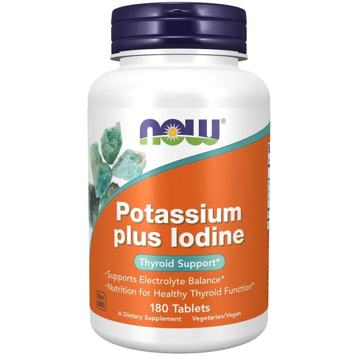 NOW Foods Kalium plus Jod – 180 Tabletten