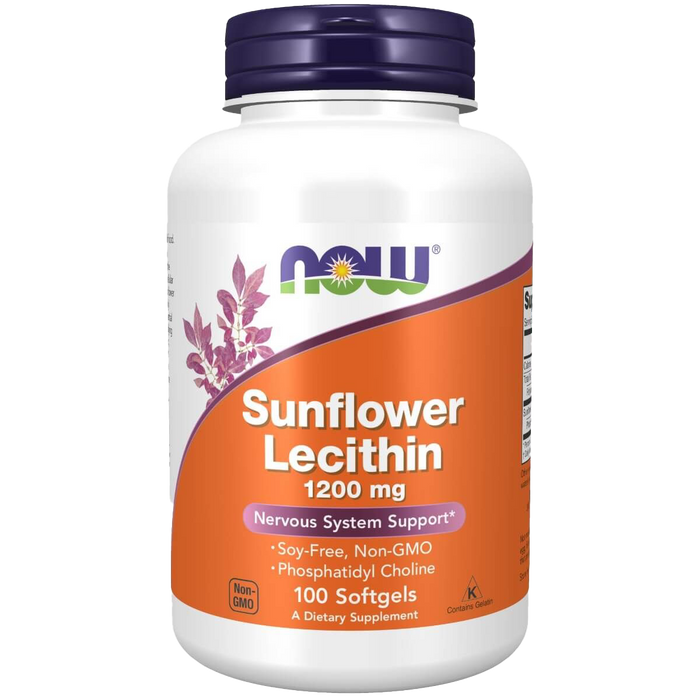 NOW Foods Sonnenblumenlecithin, 1200 mg – 100 Kapseln