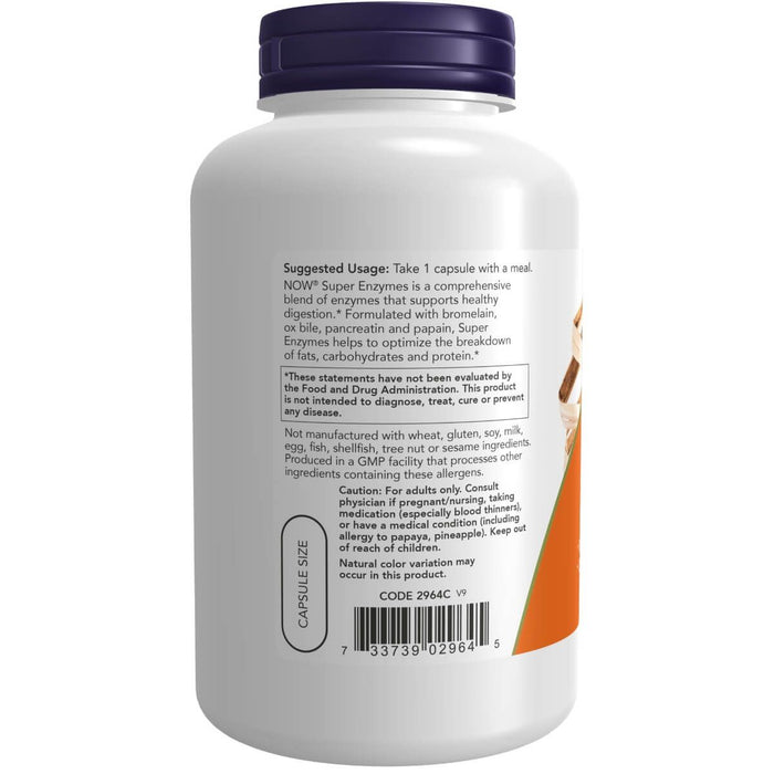 NOW Foods Super Enzymes 180 Capsules | Premium Supplements at MYSUPPLEMENTSHOP