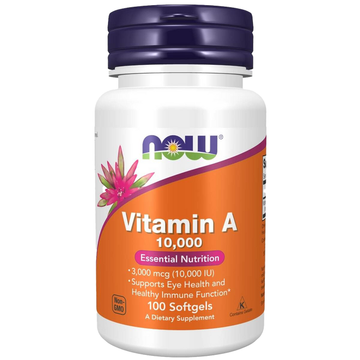 NOW Foods Vitamin A, 10.000 IE – 100 Kapseln