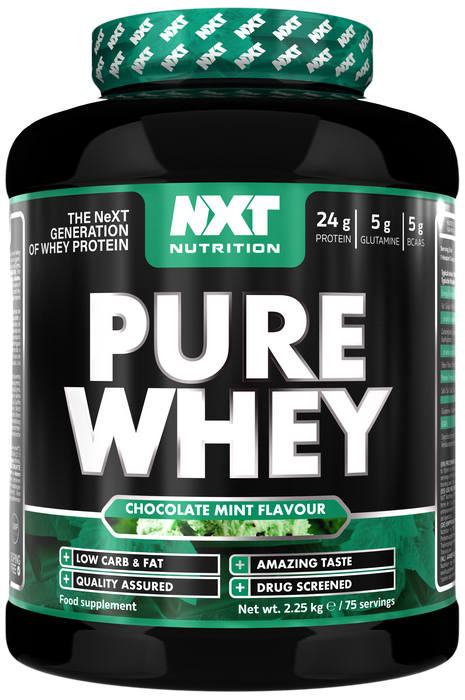 NXT Nutrition Pure Whey 2.25kg - Chocolate Mint - Whey Protein at MySupplementShop by Nxt Nutrition