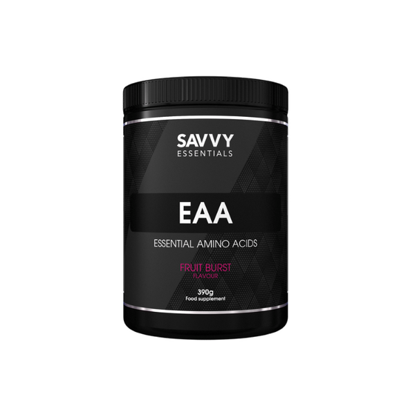 Savvy Essentials EAA 390g Fruit Burst | Premium BCAAs at MYSUPPLEMENTSHOP.co.uk