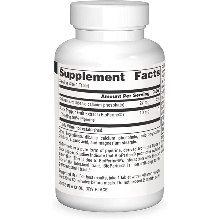Source Naturals Bioperine 10mg 60 Tablets | Premium Supplements at MYSUPPLEMENTSHOP
