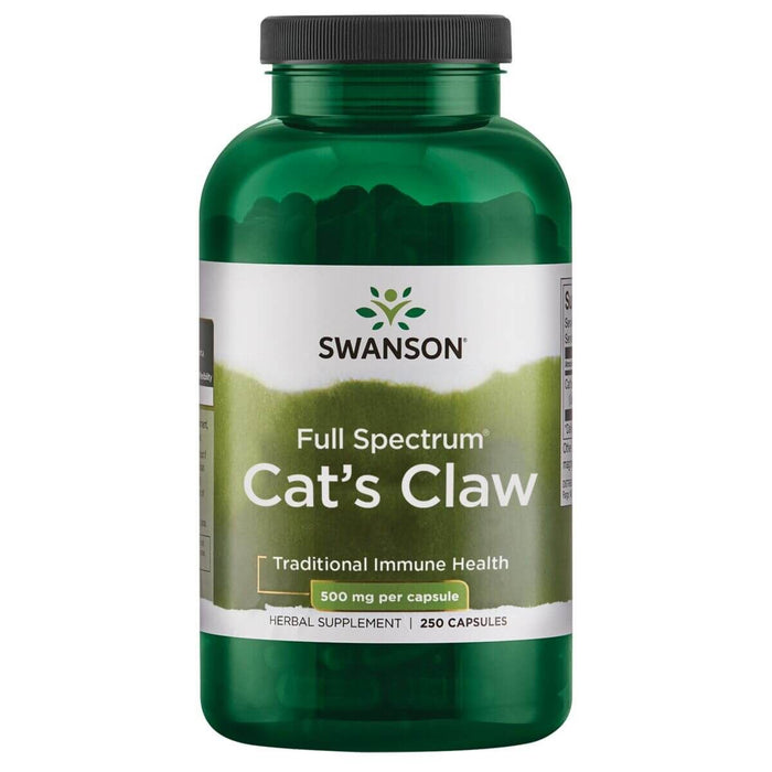 Swanson Full Spectrum Cat's Claw 500mg 250 Capsules - Vitamins, Minerals & Supplements at MySupplementShop by Swanson