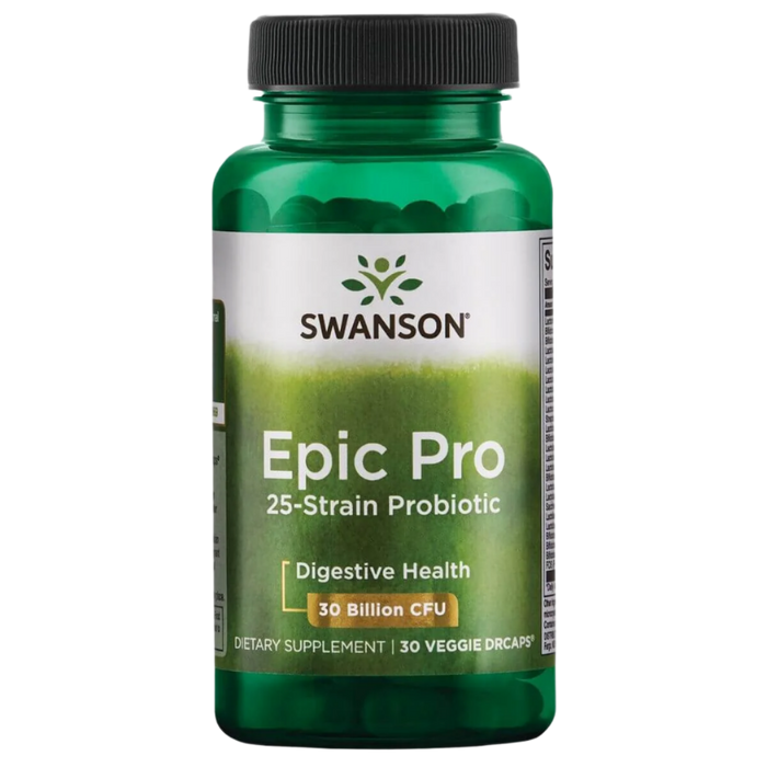 Swanson Epic Pro 25-Strain Probiotic 30 Billion CFU Vegetarian Capsules