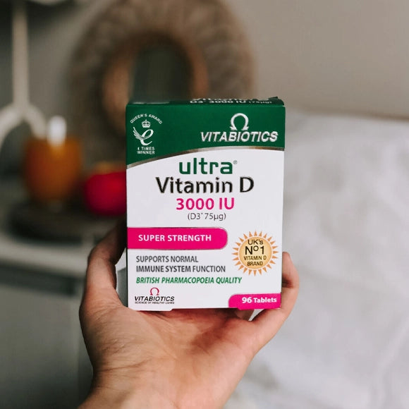 Vitabiotics Ultra Vitamin D 3000 IU Super Strength 96 Mini Tablets - Bone Care at MySupplementShop by Vitabiotics