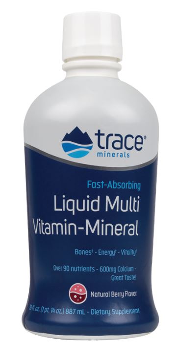 Trace Minerals Liquid Multi Vitamin-Mineral, Orange-Mango - 887 ml. | High-Quality Combination Multivitamins & Minerals | MySupplementShop.co.uk