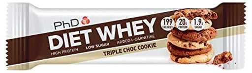 PhD Diet Whey Bar, Triple Choc Cookie - 12 bars | High-Quality Protein Bars | MySupplementShop.co.uk