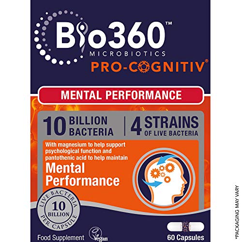 Bio360 Pro-Cognitiv (10 Billion Bacteria)|from Natures Aid|Mental Performance*|60 Capsules - Combination Multivitamins & Minerals at MySupplementShop by natures aid