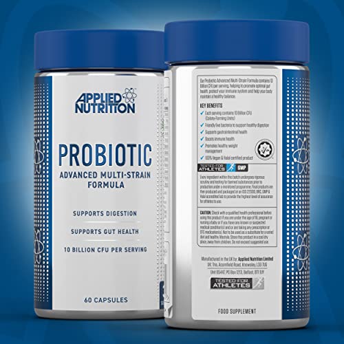 Applied Nutrition Probiotic Advanced Multi-Strain Formula 60Caps | High-Quality Bacterial Cultures | MySupplementShop.co.uk