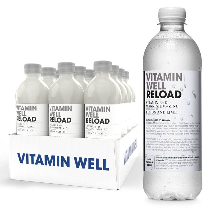 Vitamin Well Reload 12x500ml Lemon & Lime - Multivitamins at MySupplementShop by Vitamin Well