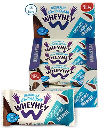 Wheyhey Brownie Bar 15x40g Chocolate Coconut - Default Title - Health Foods at MySupplementShop by Wheyhey Brownie