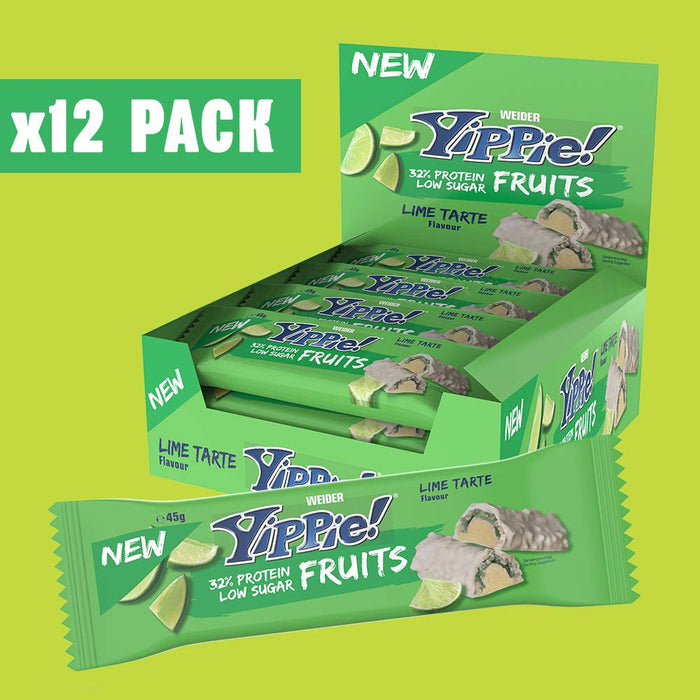 Weider Yippie! Fruits, Raspberry Vanilla - 12 bars (45 grams) | High-Quality Health Foods | MySupplementShop.co.uk