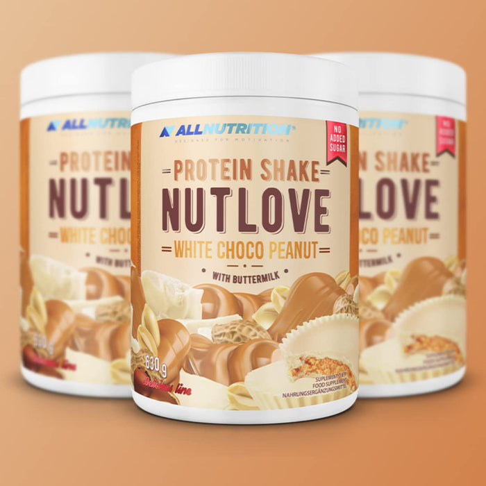 Allnutrition Nutlove Protein Shake, White Choco Peanut - 630 grams | High-Quality Protein | MySupplementShop.co.uk