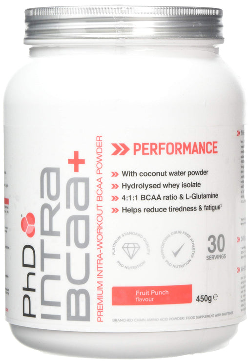 PhD Intra BCAA+, Fruit Punch - 450 grams - Amino Acids and BCAAs at MySupplementShop by PhD