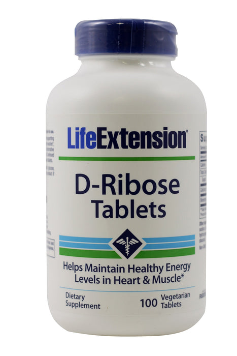 Life Extension D-Ribose Tablets - 100 vegetarian tabs | High-Quality Diet Shakes | MySupplementShop.co.uk