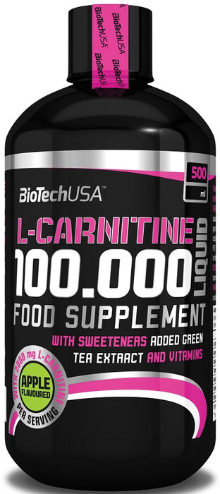 BioTechUSA L-Carnitine 100.000, Apple - 500 ml. - Amino Acids and BCAAs at MySupplementShop by BioTechUSA