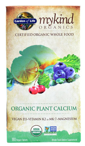 Garden of Life Mykind Organics Plant Calcium - 180 vcaps | High-Quality Vitamins & Minerals | MySupplementShop.co.uk