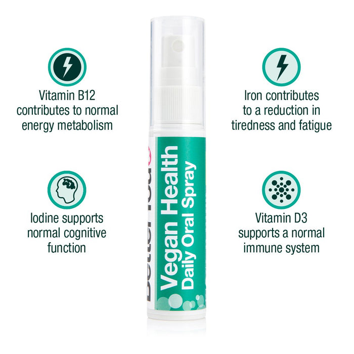 BetterYou Vegan Health Daily Oral Spray 25ml | High-Quality Vitamins & Supplements | MySupplementShop.co.uk